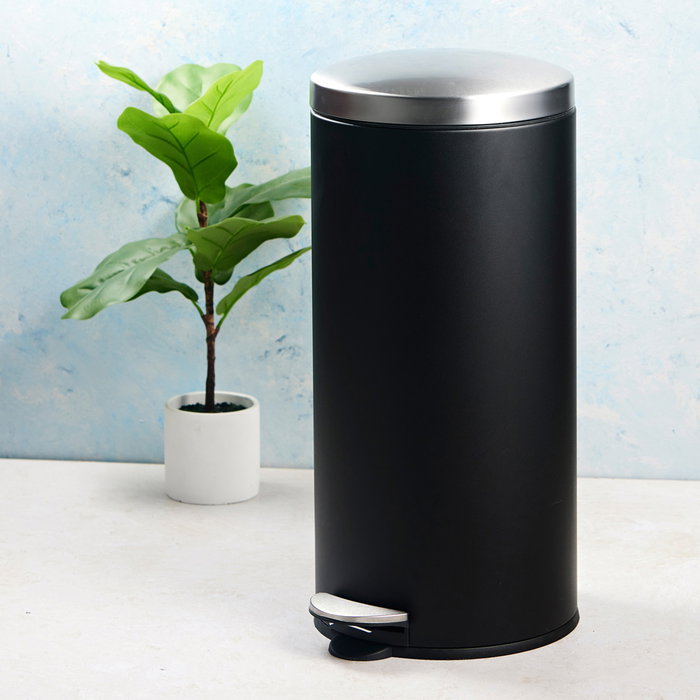 Day Cubo de Basura 30 L Acero Inoxidable con Pedal y Cierre Suave