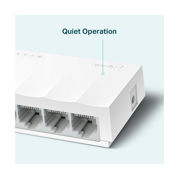 TP-Link LS1005 5 Puertos Switch de Red No Administrado, Fast Ethernet 10/100 Mbps, Capacidad 1 Gbit/s, Blanco