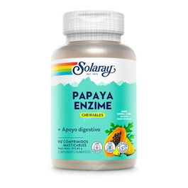 SOLARAY Papaya Enzime 90 Comprimidos Masticables para la Digestión
