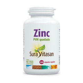 Sura Vitasan Zinc PVH Quelado 25mg 100 cápsulas