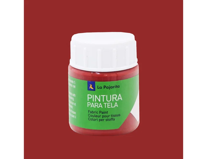 La pajarita Pintura para tela rojo ingles 25 ml La pajarita Pintura para tela rojo ingles 25 ml