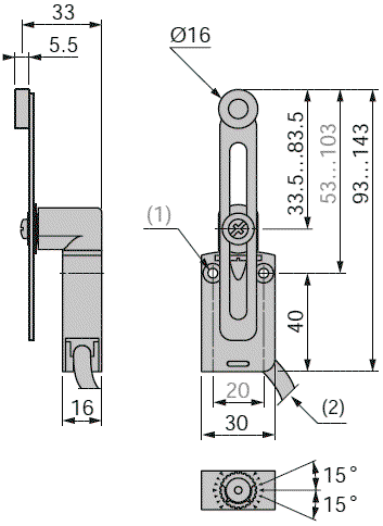 TELEMECANIQUE SENSORS XCMD2145L1 Interruptor de fin de carrera NO + NC