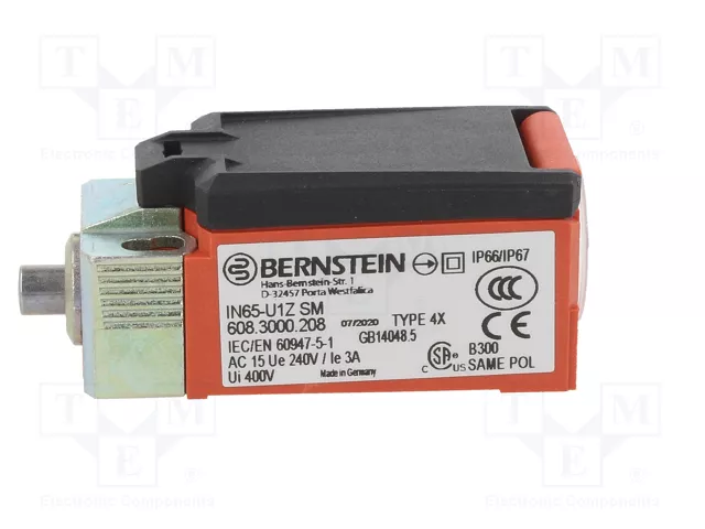 BERNSTEIN AG Interruptor de fin de carrera IN65-U1Z SM M20 NO + NC