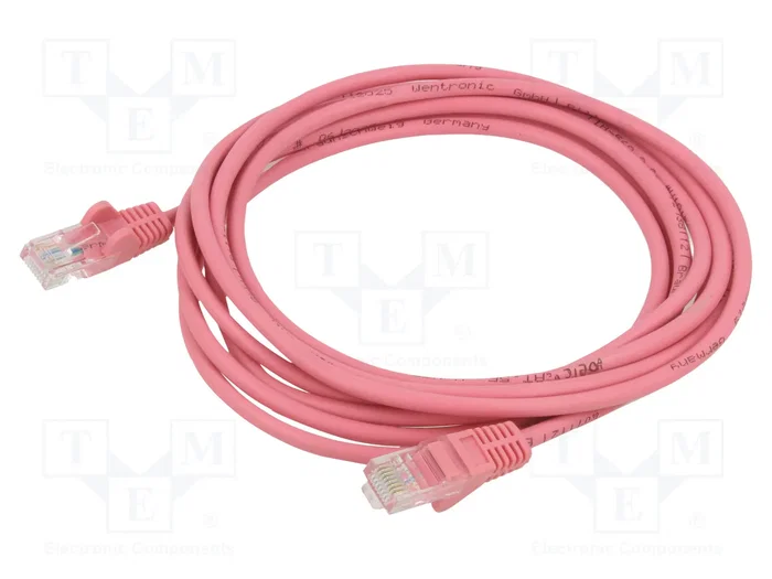 GOOBAY Patch cord Cat 5e U/UTP 3m Rosa