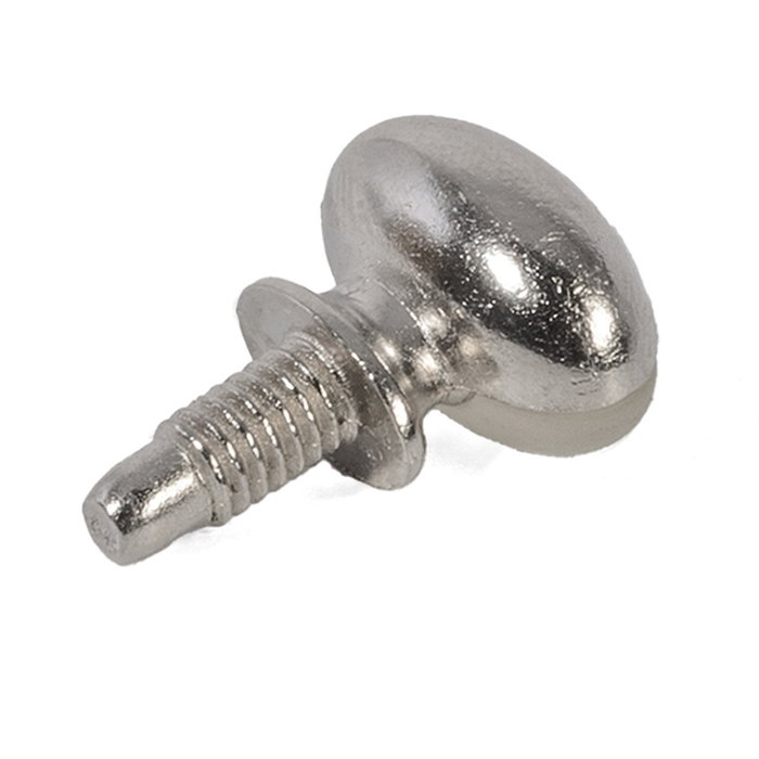 ITALIANA FERRAMENTA Soporte Estante Dream Piv.5 M4 Niquel con Goma Transparente para Cristal, Set de 100 unidades