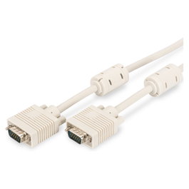 Digitus VGA Cable D-Sub15 Macho/Macho 1.8m Beige para Monitor