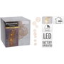 Basics Guirnalda Decorativa 8 Luces LED Blanco Cálido Dorado 90 cm, Alambre, Pilas AA