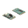 DeLOCK 95276 Adaptador Mini PCI Express a 2 Puertos RS-232 Serial con Alimentación 5V/12V, Factor de Forma Full-Size, Compatible con Windows 10/11 y Server 2022