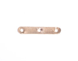 Innspiro Barra espaciadora metálica dorada 20x4mm con 3 agujeros