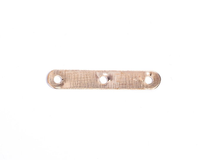 Innspiro Barra espaciadora metálica dorada 20x4mm con 3 agujeros Innspiro Barra espaciadora metálica dorada 20x4mm con 3 agujeros