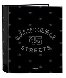 Carpeta de anillas Safta California Negro A4 27 x 33 x 6 cm