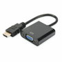 Digitus DA-70461 Convertidor HDMI a VGA Negro