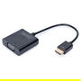 Digitus Conversor HDMI a VGA (D-Sub) Negro
