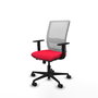 PIQUERAS Y CRESPO Silla de oficina Haches con mecanismo Sincro/Traslack Rojo y Blanco