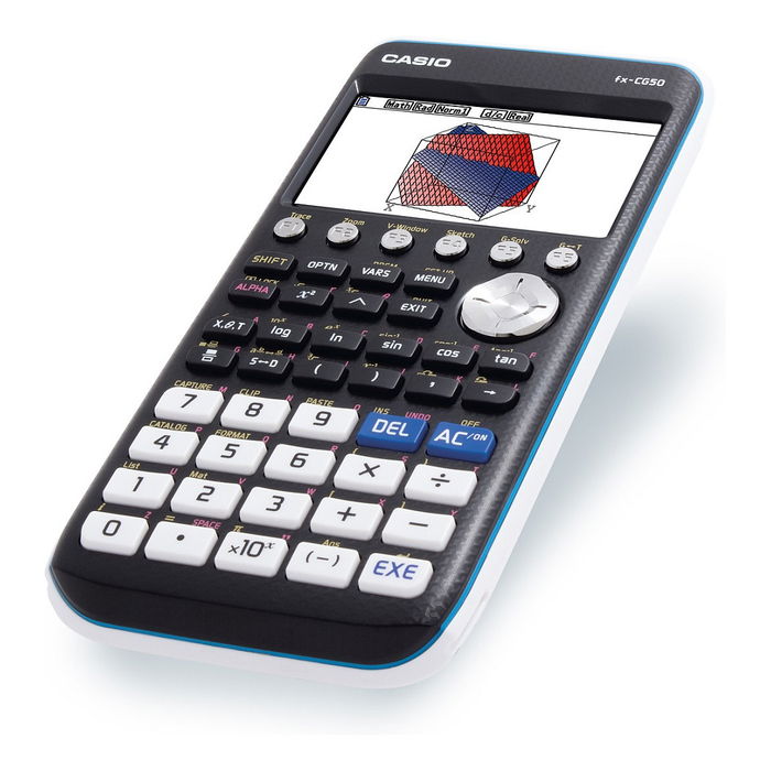 Casio FX-CG50 Calculadora Gráfica con Pantalla a Color, 15 Dígitos, LCD 216x384 Píxeles, Memoria Flash 16 MB, USB, Negra