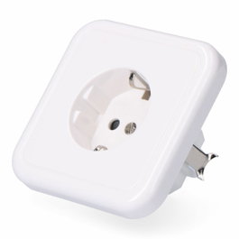 F-Line Base t/t empotrar tipo schuko 10/16 a 250 v, blanca (retractilado)