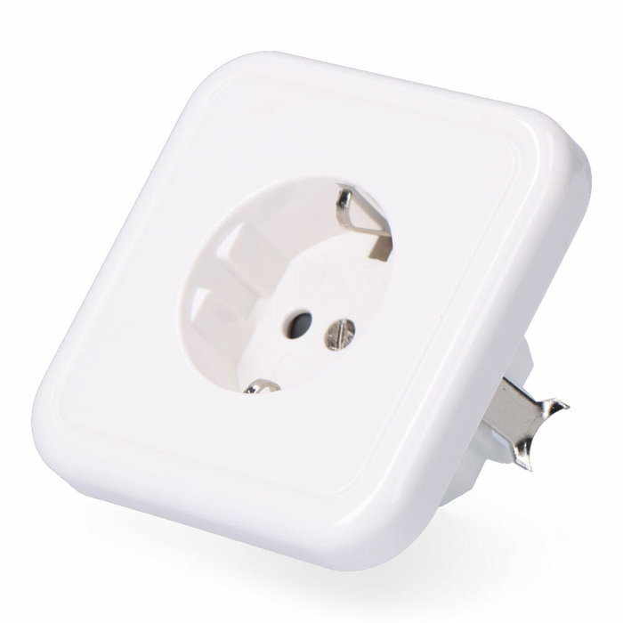 F-Line Base t/t empotrar tipo schuko 10/16 a 250 v, blanca (retractilado) F-Line Base t/t empotrar tipo schuko 10/16 a 250 v, blanca (retractilado)