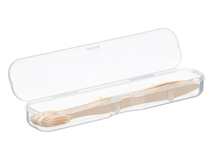 Berilo Set de 2 Cepillos con Funda en Bambú y Plástico (PP) Transparente 20 x 4.5 x 3 cm (Set de 24) Berilo Set de 2 Cepillos con Funda en Bambú y Plástico (PP) Transparente 20 x 4.5 x 3 cm (Set de 24)