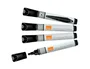 NOBO Rotuladores para Pizarra de Cristal Negro Pack de 4