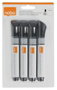 NOBO Rotuladores para Pizarra de Cristal Negro Pack de 4