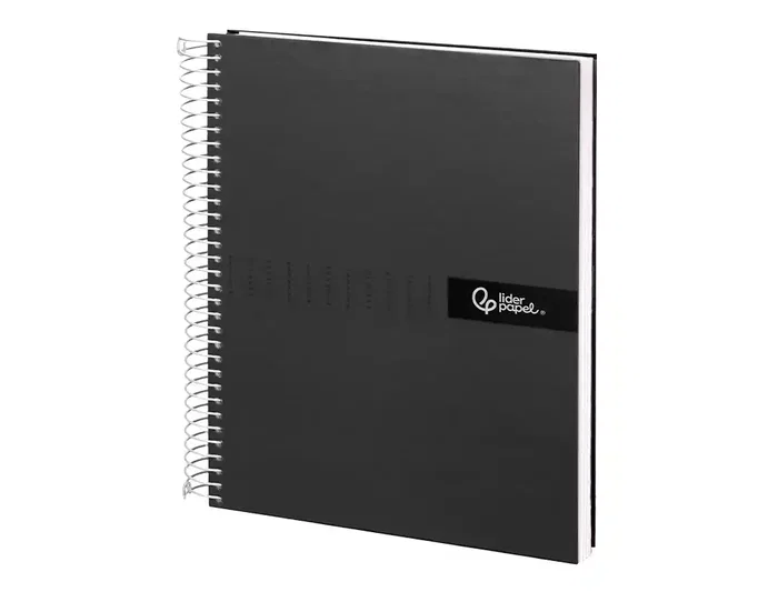 Liderpapel Cuaderno Espiral A5 Micro Crafty Tapa Forrada 120 Hojas 90gr Cuadro 5mm Negro