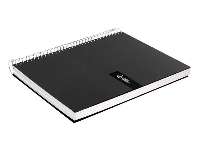 Liderpapel Cuaderno Espiral A5 Micro Crafty Tapa Forrada 120 Hojas 90gr Cuadro 5mm Negro