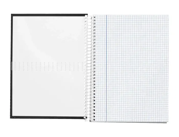 Liderpapel Cuaderno Espiral A5 Micro Crafty Tapa Forrada 120 Hojas 90gr Cuadro 5mm Negro