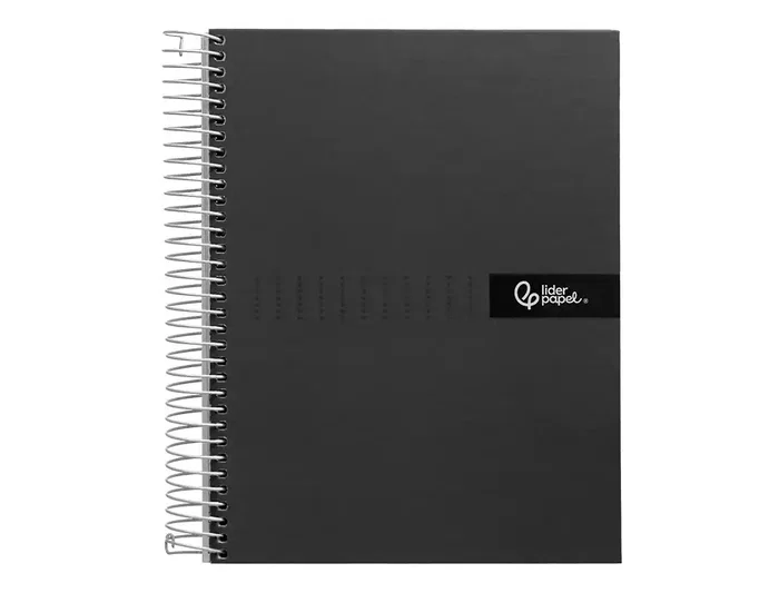 Liderpapel Cuaderno Espiral A5 Micro Crafty Tapa Forrada 120 Hojas 90gr Cuadro 5mm Negro