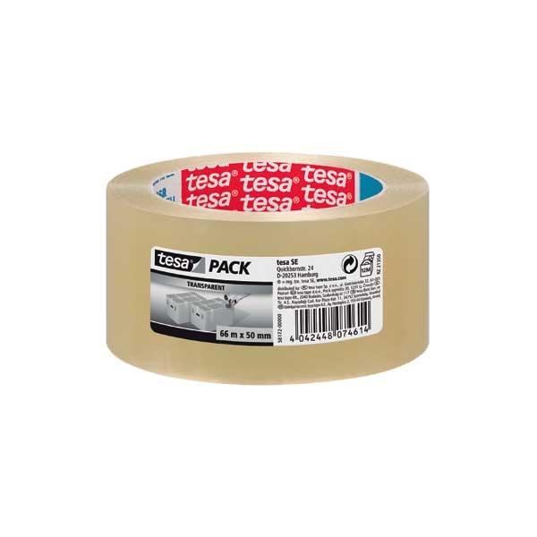 Tesa Cinta de embalar transparente 46 micras 50 mm x 66 m