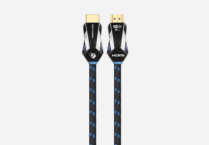 Coolbox Cable HDMI 2.1 8K/60Hz 4K/120Hz Ultra Alta Velocidad 48Gbps con eARC y HDR Dinámico, Conectores Dorados, 2 Metros - Gaming, TV, PC