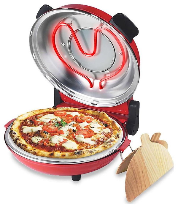 Cecotec Fun Pizza&Co Mamma Mia Vista Pizzagrill Rojo / Plata Cecotec Fun Pizza&Co Mamma Mia Vista Pizzagrill Rojo / Plata