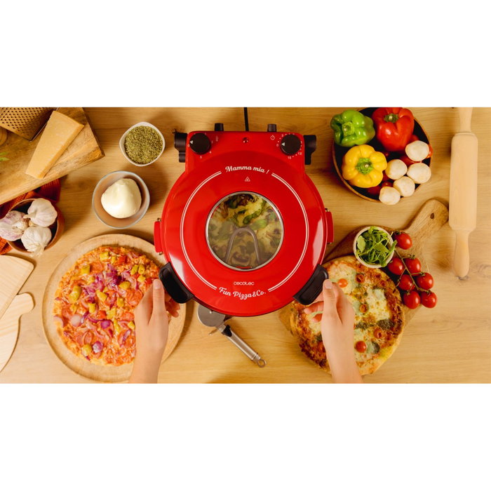 Cecotec Fun Pizza&Co Mamma Mia Vista Pizzagrill Rojo / Plata