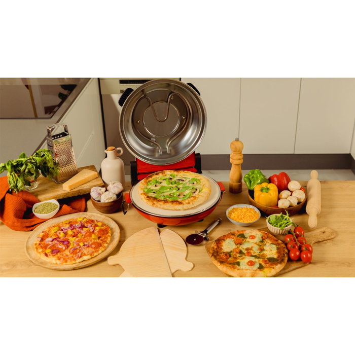 Cecotec Fun Pizza&Co Mamma Mia Vista Pizzagrill Rojo / Plata