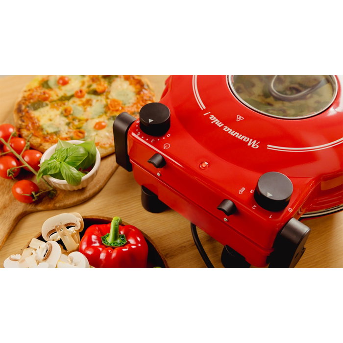 Cecotec Fun Pizza&Co Mamma Mia Vista Pizzagrill Rojo / Plata