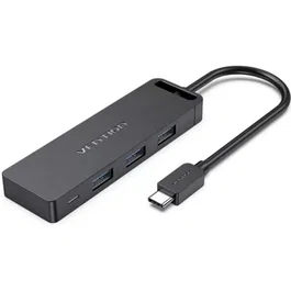 Vention TGTBB Hub USB-C 5 en 1 - 3x USB 3.0 + 1x USB-C + 1x Micro-B - Velocidad 5 Gbps - Compatible con Windows, Mac, Linux