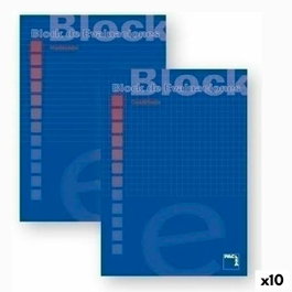 Pacsa Bloc Examen A4 50H 60gr 4x4mm Encolado (Set de 10)