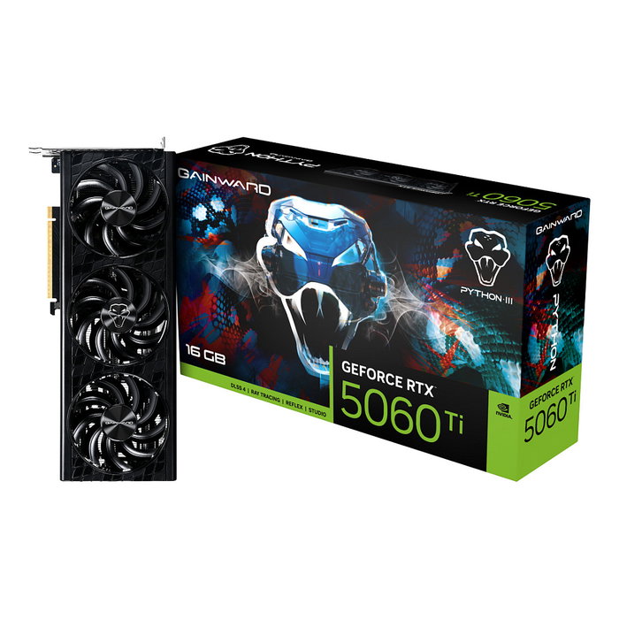 Gainward RTX 5060 Ti 16GB GDDR7 Phyton III OC Tarjeta Gráfica