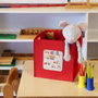 Aberto Design 6252 Organizador de Escritorio de Fieltro Rojo con Compartimentos Amplios para Oficina y Hogar