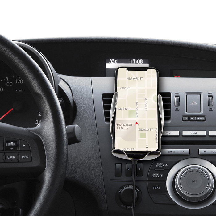 Be Mix Soporte Teléfono Infrarrojo Inalámbrico Coche Carga Rápida Compatible Android iOS Windows