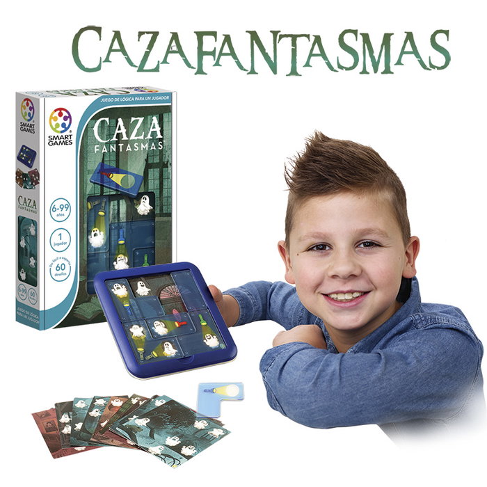 SMART GAMES Juego Cazafantasmas Sg433Es - Rompecabezas de Lógica con 60 Desafíos (Español, Inglés, Francés, Alemán, Italiano, Portugués) +6 Años SMART GAMES Juego Cazafantasmas Sg433Es - Rompecabezas de Lógica con 60 Desafíos (Español, Inglés, Francés, Alemán, Italiano, Portugués) +6 Años