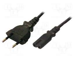 LogiLink Euro-8 VDE Cable de alimentación de 1,8 m, negro