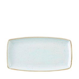 Churchill Plato Llano Oblongo Azul Huevo de Pato 29.5x15 cm Porcelana