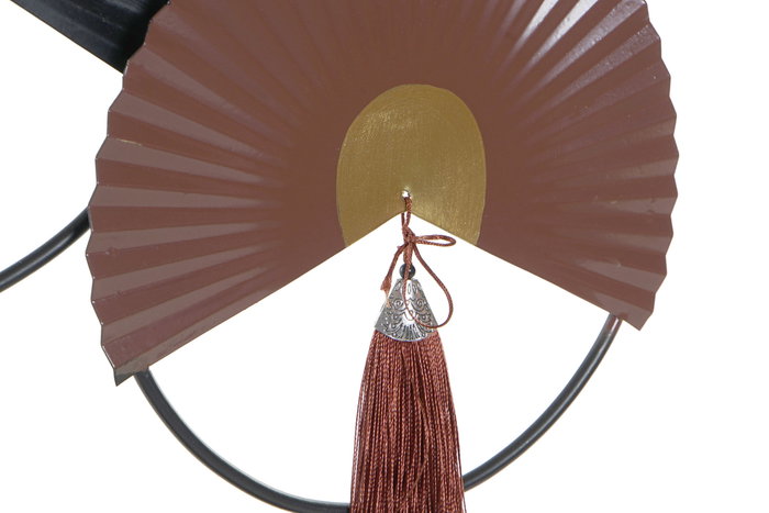 DKD Home Decor Figura de Hierro Oriental Charm Negro y Terracota 39x9x43,5 cm DKD Home Decor Figura de Hierro Oriental Charm Negro y Terracota 39x9x43,5 cm