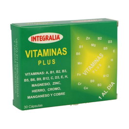 Integralia Vitaminas Plus 30 cápsulas Complemento Nutricional con Vitaminas y Minerales