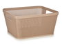 Kipit Cesta Multiuso Rectangular Mediana Plástico 29x23x13 cm Beige, Blanco, Gris Surtidos Col (Set de 18)