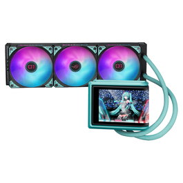 ASUS ROG RYUO IV 360 ARGB Hatsune Miku Edition - Sistema de Refrigeración Líquida Todo en Uno (AIO) para CPU, Negro/Turquesa