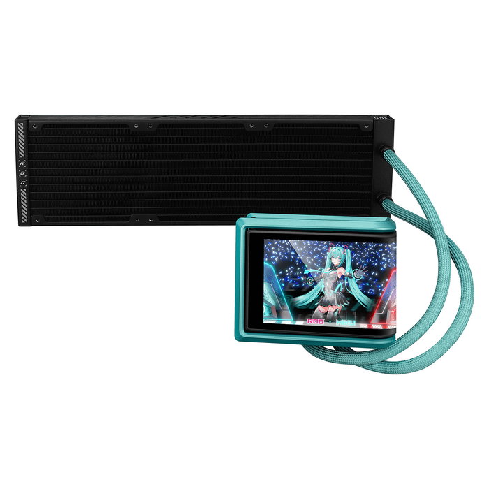 ASUS ROG RYUO IV 360 ARGB Hatsune Miku Edition - Sistema de Refrigeración Líquida Todo en Uno (AIO) para CPU, Negro/Turquesa ASUS ROG RYUO IV 360 ARGB Hatsune Miku Edition - Sistema de Refrigeración Líquida Todo en Uno (AIO) para CPU, Negro/Turquesa