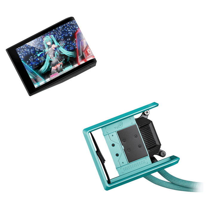 ASUS ROG RYUO IV 360 ARGB Hatsune Miku Edition - Sistema de Refrigeración Líquida Todo en Uno (AIO) para CPU, Negro/Turquesa ASUS ROG RYUO IV 360 ARGB Hatsune Miku Edition - Sistema de Refrigeración Líquida Todo en Uno (AIO) para CPU, Negro/Turquesa