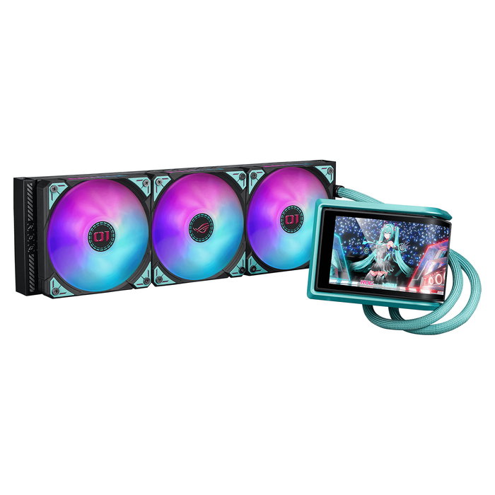 ASUS ROG RYUO IV 360 ARGB Hatsune Miku Edition - Sistema de Refrigeración Líquida Todo en Uno (AIO) para CPU, Negro/Turquesa ASUS ROG RYUO IV 360 ARGB Hatsune Miku Edition - Sistema de Refrigeración Líquida Todo en Uno (AIO) para CPU, Negro/Turquesa
