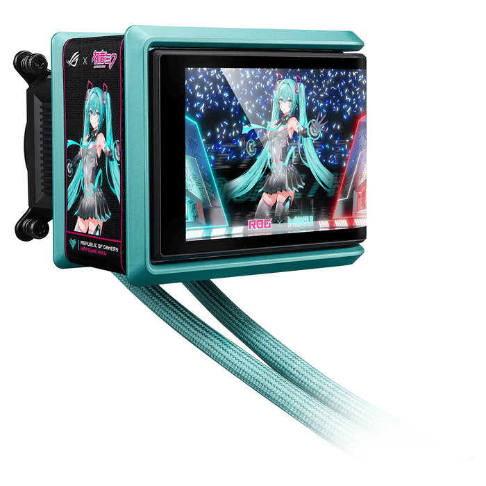 ASUS ROG RYUO IV 360 ARGB Hatsune Miku Edition - Sistema de Refrigeración Líquida Todo en Uno (AIO) para CPU, Negro/Turquesa ASUS ROG RYUO IV 360 ARGB Hatsune Miku Edition - Sistema de Refrigeración Líquida Todo en Uno (AIO) para CPU, Negro/Turquesa